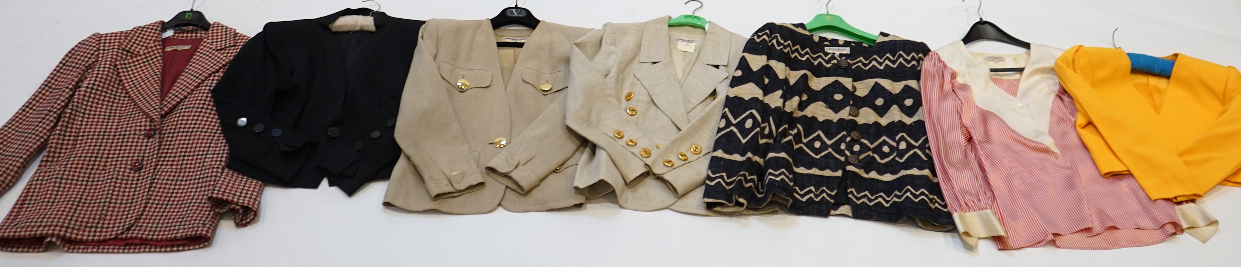 Six Yves Saint Laurent Rive Gauche vintage jackets and a blouse, all size IT 42